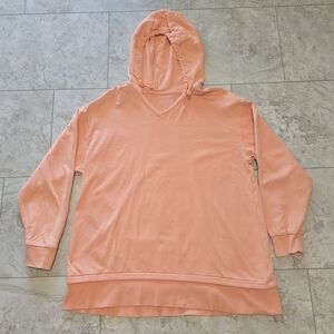 Athleta Sundown Coral V-Neck Hoodie
